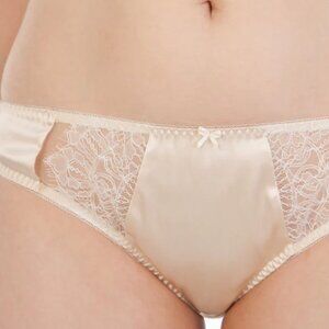 Harlow & Fox Eleanor briefs, luxury silk and lace, size large